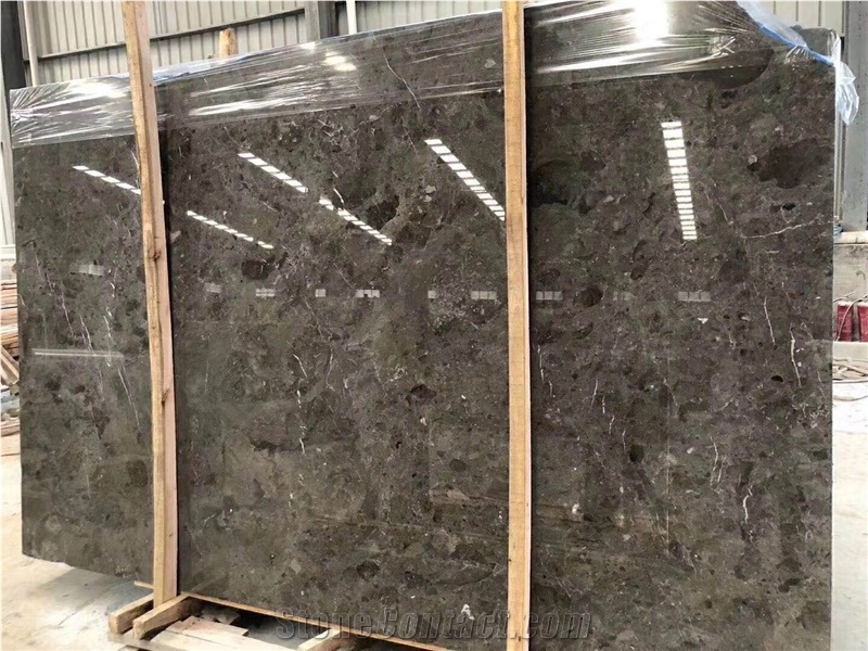 Laying Cicily Grey Marble Slabs