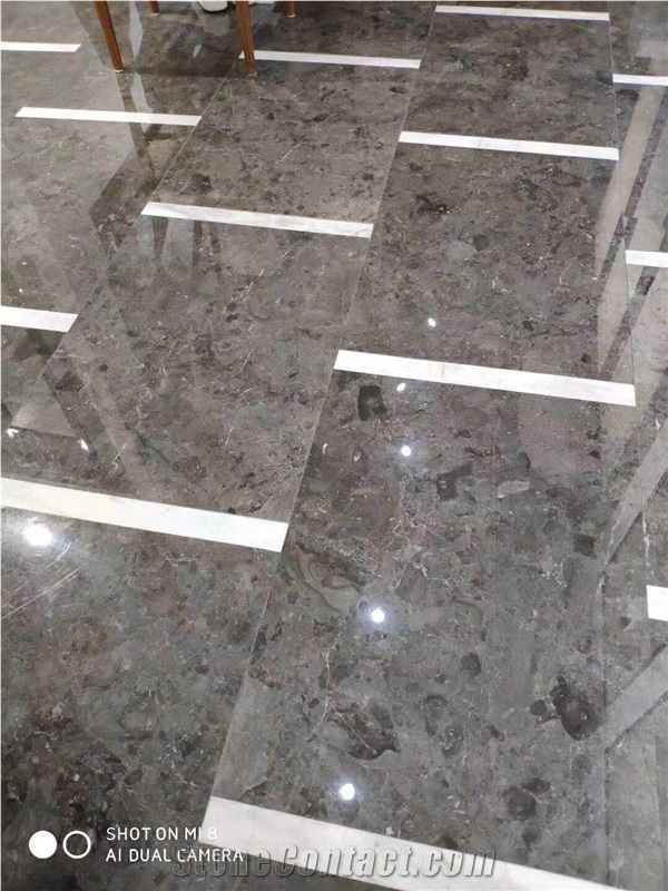 Laying Cicily Grey Marble Slabs