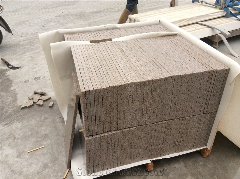 Polished G681 Prawn Pink Granite Slab Tiles