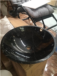 Round Black Marble Sink Basin Bowl for Sale