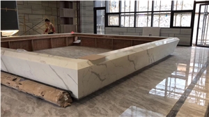 Slab Of White Quartz Calacatta for Vanity Top