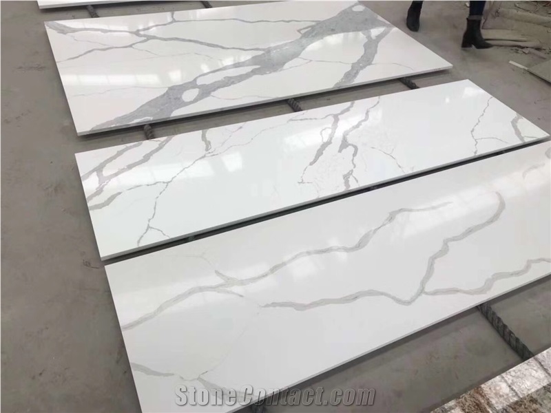 Slab Of White Quartz Calacatta for Vanity Top
