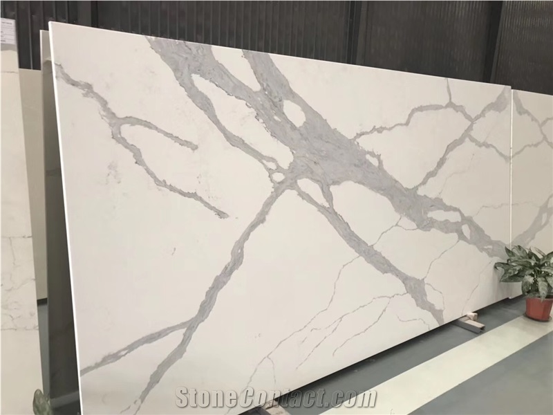 Slab Of White Quartz Calacatta for Vanity Top