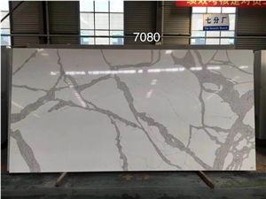 White Artificial Quartz for Countertops Vanity Tops
