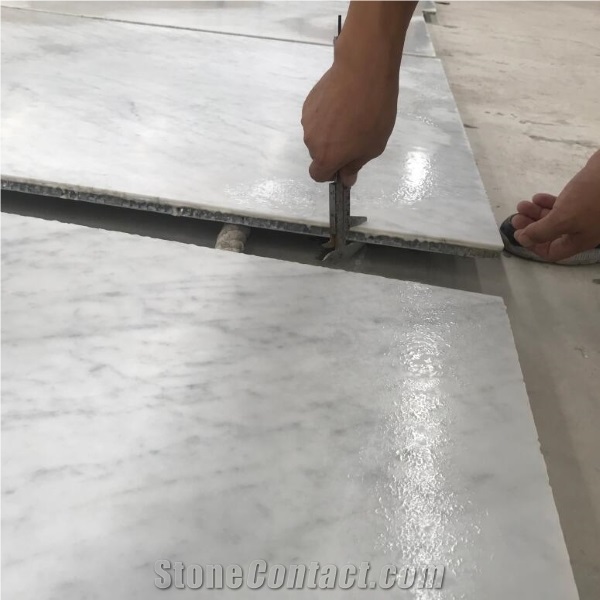 White Carrara Laminated With Honeycomb Panels For Wall