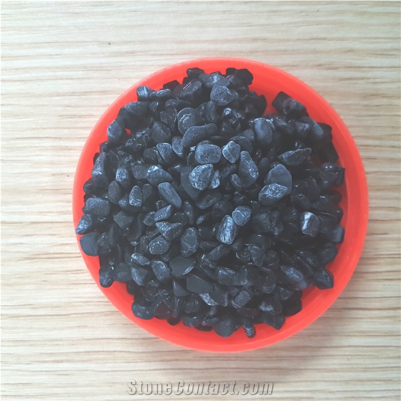Black Decorative Tumbled Pebble Stone