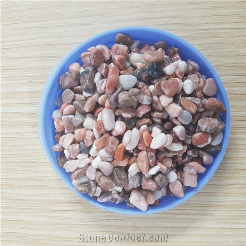 Decorive Pink Color Stone Pebble