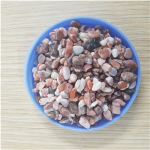 Decorive Pink Color Stone Pebble