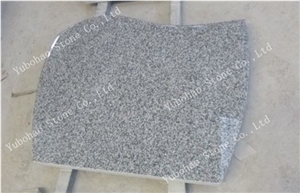 G603/North White/Carved Cross Granite Tombstone