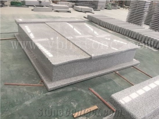 G623 Light Grey Granite Monument Upright Headstone