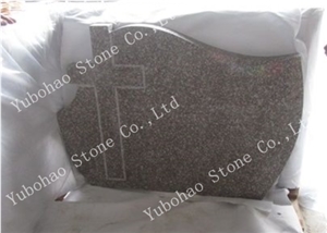 G664/Misty Brown Granite Carved Headstones