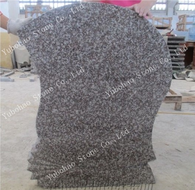 Misty Brown/Granite Engraved Monuments with Flower
