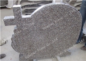 Misty Brown/Granite Engraved Monuments with Flower