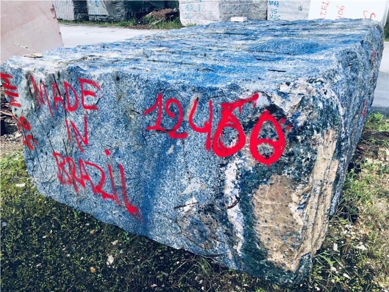 Azul Bahia Blue Granite Rough Blocks.