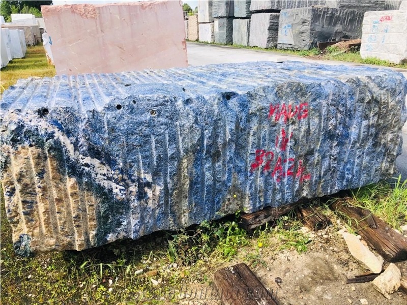 Azul Bahia Blue Granite Rough Blocks.