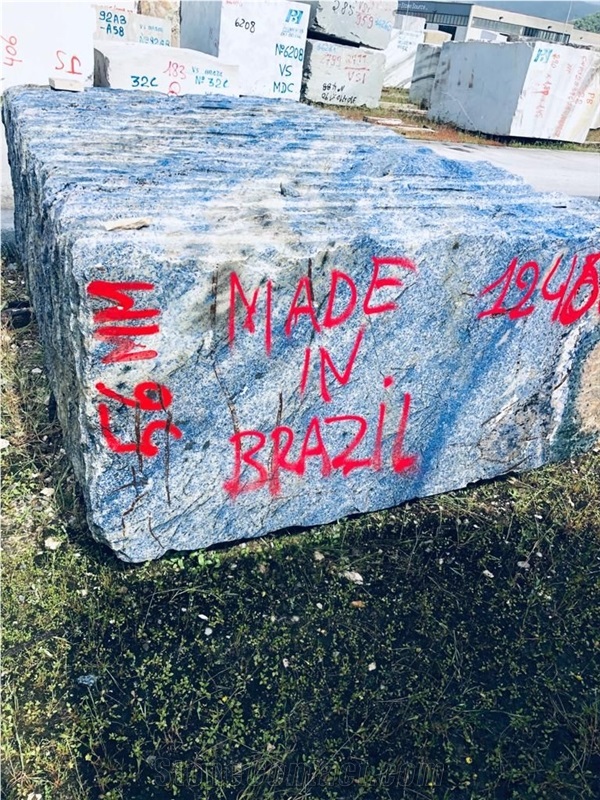 Azul Bahia Blue Granite Rough Blocks.