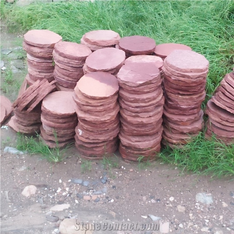 Natural Garden 40/40 Pink Sepping Round Stone