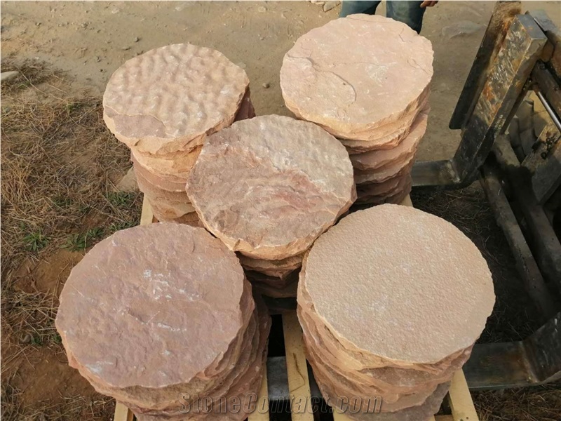 Natural Garden 40/40 Pink Sepping Round Stone