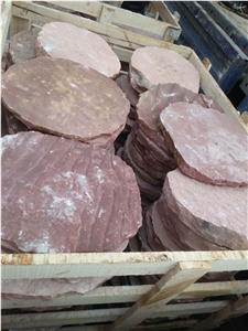 Natural Garden 40/40 Pink Sepping Round Stone