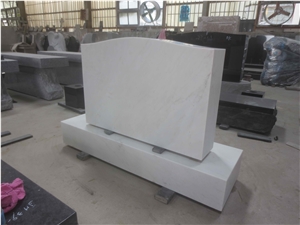 American Style Upright Design White Gravestones