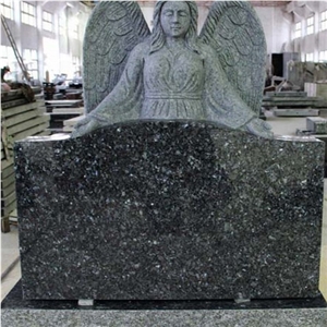Angel Guard Blue Pearl Granite Monuments