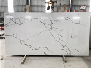 Artificial Stone Calacatta White Quartz Slabs