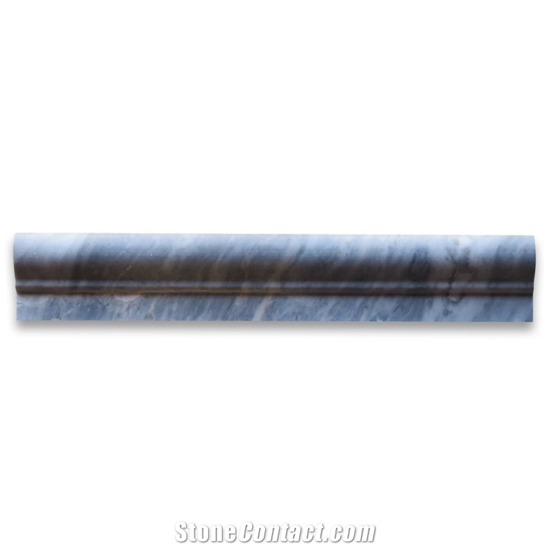 Bardiglio 2x12 Chair Rail Bullnose Trim Molding