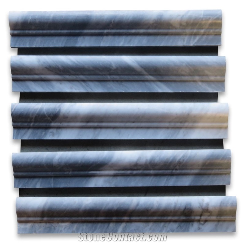 Bardiglio 2x12 Chair Rail Bullnose Trim Molding