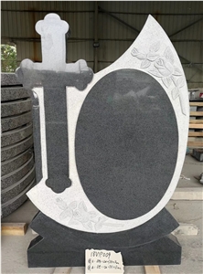 Black Grey Granite for Cross Gravestones