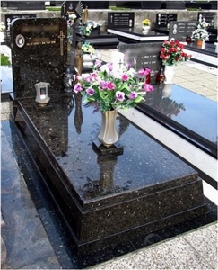 Blue Pearl Granite Poland Upright Monuments