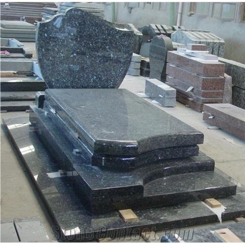 Blue Pearl Granite Poland Upright Monuments