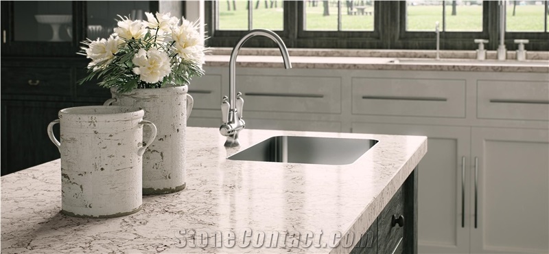 Caesar Quartz Artificial Stone Kitchen Countertop