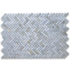 Calacatta Gold 1x3 Herringbone Mosaic Tile Polish