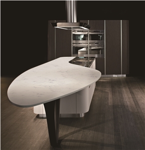 Carrara White Quartz Kitchen Island Top,Countertop