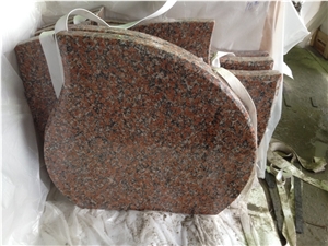 China Maple Leaf Red Granite Popular Tombstone