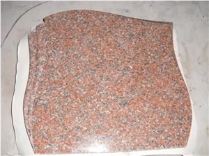 China Maple Leaf Red Granite Popular Tombstone