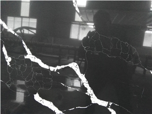 China Marquina Quartz Stone Slabs Ms6222