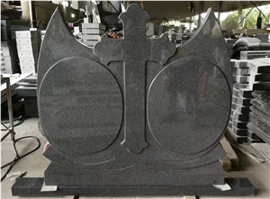 Croatian Style Grey Granite Tombstones
