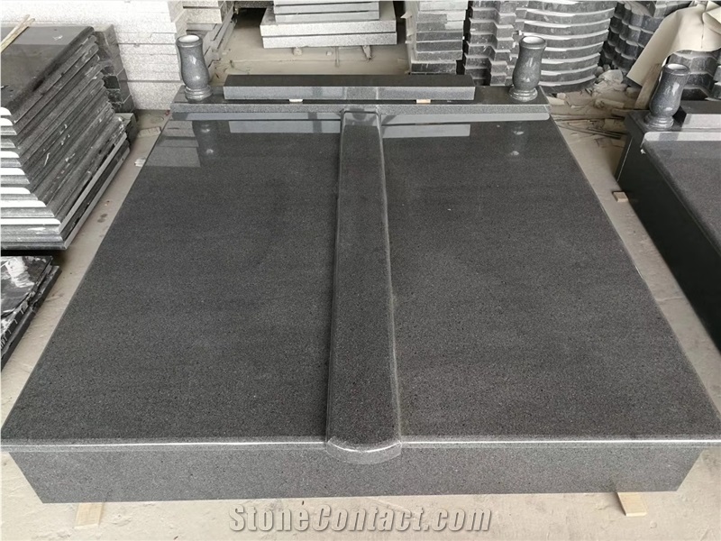 Croatian Style Grey Granite Tombstones