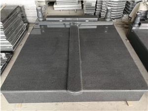 Croatian Style Grey Granite Tombstones