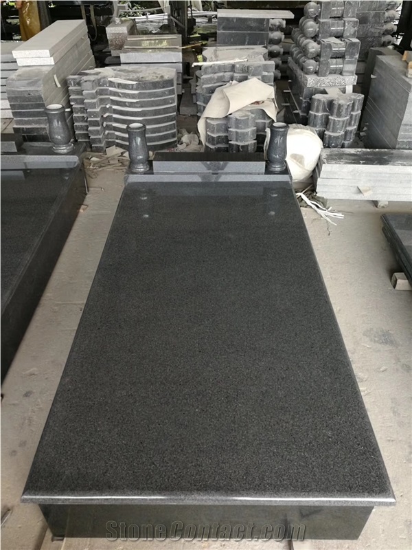 Croatian Style Grey Granite Tombstones