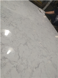 Engineered Quartz Carrara White for Countertop Ms6001