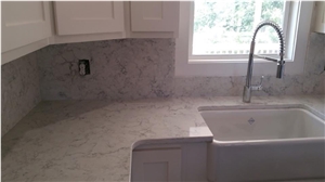 Engineered Quartz Carrara White for Countertop Ms6001
