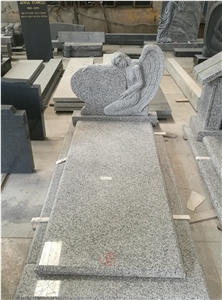 Engraved Pet Gravestone with Weeping Angel
