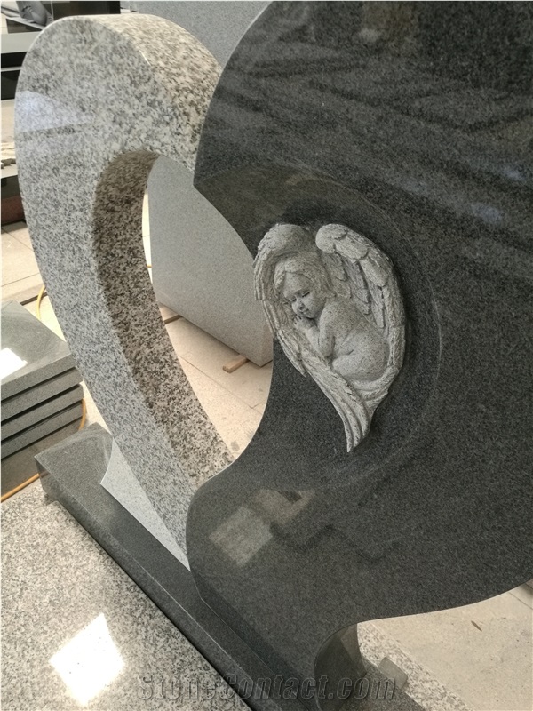 Engraved Pet Gravestone with Weeping Angel