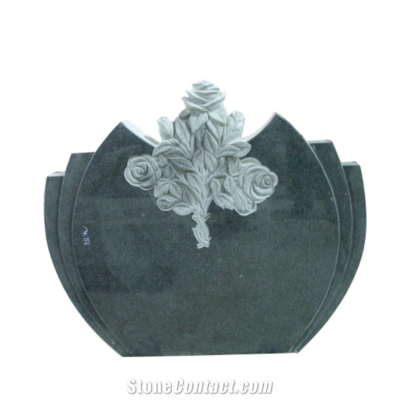 G654 Cemetery Headstones Prices Carving Flowers
