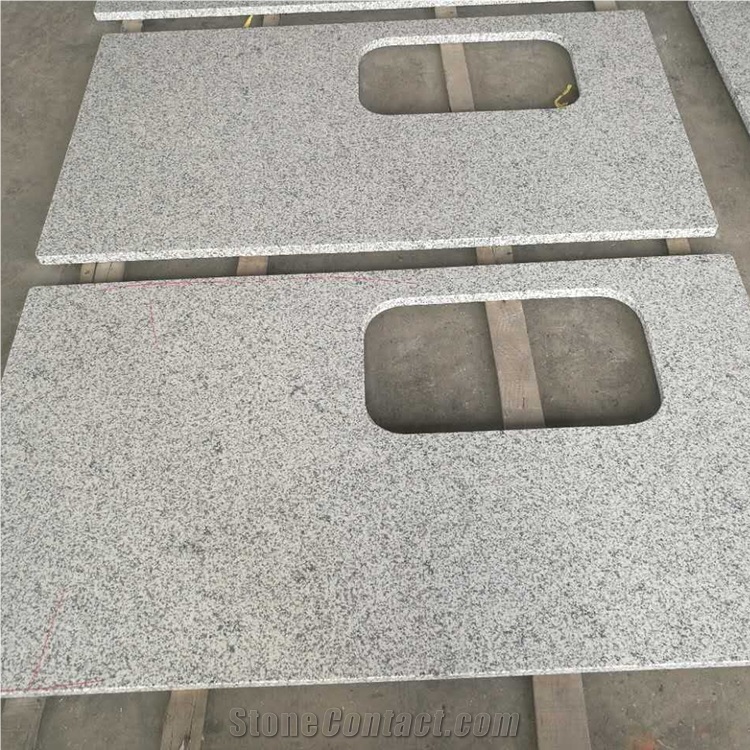 G655 Rice White Granite 49x19 Curve Vanity Top