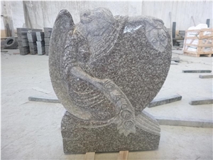 G664 Granite Heart Shaped Monuments Tombstone