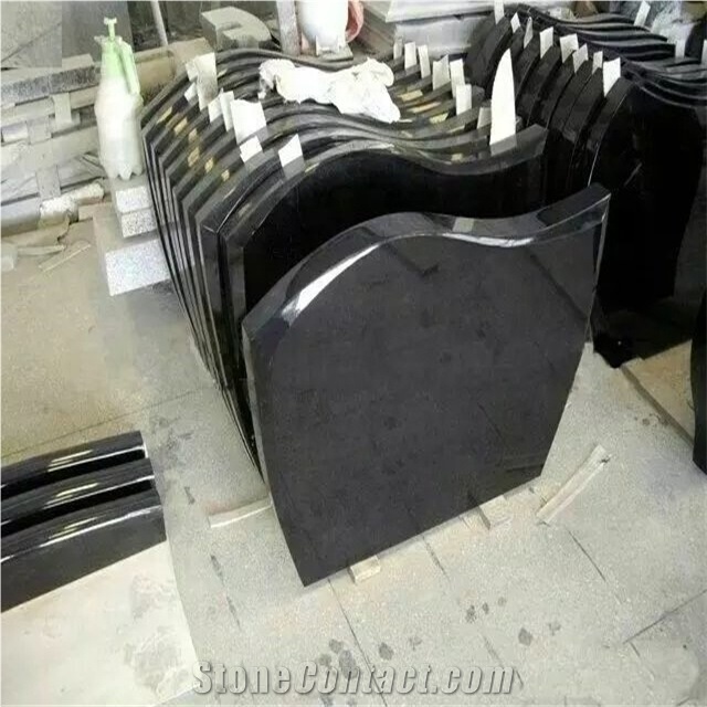 Green Granite for Upright Headstones with Cross