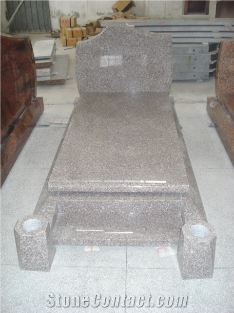 Light Red Granite for Upright Headstone